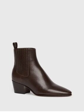 PAIGE Ryan Ankle Boot in Dark Brown, Size 7.5 in Excellent Condition